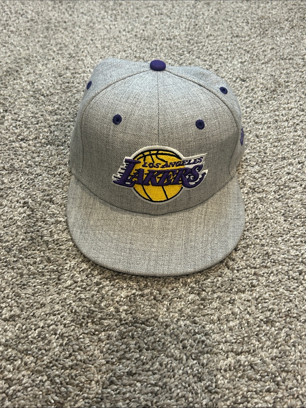 Kids Grey Lakers Snapback Hat